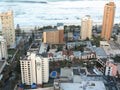 Beachfront resorts in Surfers Paradise aerial image