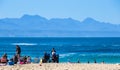 Beachgoers on the beach at Plettenburg Bay