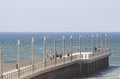 Beachgoers Enjoying the Sunshine on Durban Pier Royalty Free Stock Photo