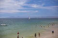 Beachgoers at Los Muertos Beach