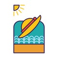 Beachhat. Vector illustration decorative design Royalty Free Stock Photo