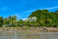 Beachline of Cenang beach Pantai in Langkawi island