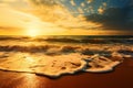 The beachs beauty shines at sunrise and sunset by the sea