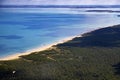 Beachs of french atlantic coastline with clouds sky and blue summer Royalty Free Stock Photo