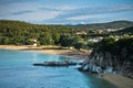 Beachscape of the Aegean sea, Destenika beach, Sithonia Royalty Free Stock Photo