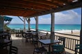 beachside cafe, with view of the ocean and refreshing breeze