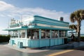 beachside diner, with classic carhop service and greasy spoon menu Royalty Free Stock Photo