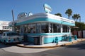 beachside diner, with classic carhop service and greasy spoon menu Royalty Free Stock Photo