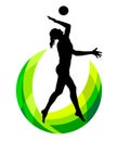 Beachvolleyball sport logo in vector quality. Royalty Free Stock Photo