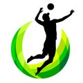 Beachvolleyball sport logo in vector quality. Royalty Free Stock Photo