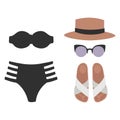 Beachwear bikini vector cloth