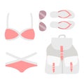 Beachwear bikini vector cloth fashion looks beach sea vacation