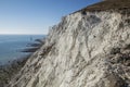 Beachy Head cliffs, East Sussex, England, the UK - the lighthouse and white cliffs. Royalty Free Stock Photo