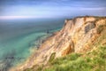 Beachy Head England notorious suicide place in colourful HDR