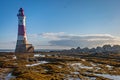 Beachy Head Lighthouse and Beach Royalty Free Stock Photo