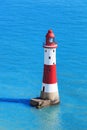 Beachy Head Lighthouse with chalk cliffs near the Eastbourne, East Sussex, England Royalty Free Stock Photo