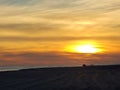 Beachy Sunset Emerald Isle Royalty Free Stock Photo