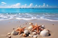 Beachy wonders Seashells and starfish scattered on a stunning tropical beach