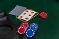 Blackjack hand and chip holder Royalty Free Stock Photo