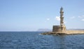 Beacon in Hanya, the island of Crete, Greece