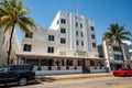 Beacon Hotel closed to stop spread of Coronavirus Covid 19 Miami Beach FL Ocean Drive Royalty Free Stock Photo