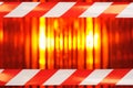 Beacon light with barrier tape Royalty Free Stock Photo