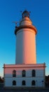 Beacon at Malaga in morning Royalty Free Stock Photo