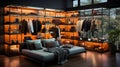 Luminous Organization: Modern Wardrobe with Illuminated Charm