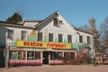 Beacon Popmart sign, in Beacon, New York