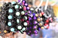 Bead bracelets of different colors