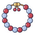 Bead icon, cartoon style