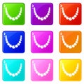 Bead icons 9 set