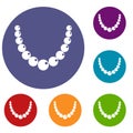 Bead icons set