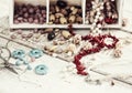 Bead making accessories. Royalty Free Stock Photo