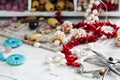 Bead making accessories Royalty Free Stock Photo