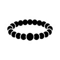 Beaded Bracelet Solid Accessory Icon Royalty Free Stock Photo