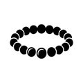 Beaded Bracelet Solid Jewelry Icon Royalty Free Stock Photo