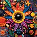 Beaded Harmony: Unifying Colors, Patterns, and Texture Royalty Free Stock Photo