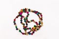 Beaded string of colored buttons Royalty Free Stock Photo