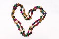 Heart made from beads Royalty Free Stock Photo