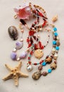Beading Treasures from the Sea Royalty Free Stock Photo