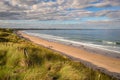 Beadnell Bay from the southern end Royalty Free Stock Photo