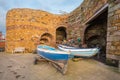 Beadnell Lime Kilns and fishing boats