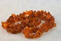 Beads of amber jewelry decoration