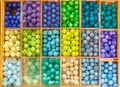 Beads in boxes Royalty Free Stock Photo
