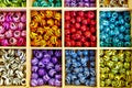 Beads in boxes Royalty Free Stock Photo