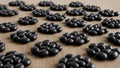 Beads are glossy and uniform in size, providing a smooth, reflective Royalty Free Stock Photo