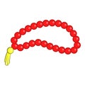 Beads icon, cartoon style Royalty Free Stock Photo