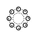 Black line icon for Beads, necklace and accessory