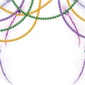 Beads mardi gras frame